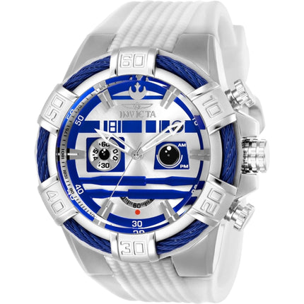 Invicta Men's Watch - Star Wars R2-D2 Chronograph Blue and Silver Dial Strap | 26269 ,
