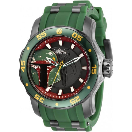 Invicta Men's Watch - Star Wars Rotating Bezel TT Green and Gunmetal Strap | 32517 ,