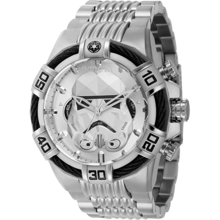 Invicta Men's Watch - Star Wars Stormtrooper Chrono Silver and Black Dial | 41325 ,