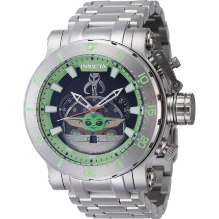 Invicta Men's Watch - Star Wars The Child Chronograph Silver Steel Bracelet | 40621 ,