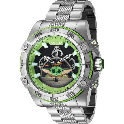 Invicta Men's Watch - Star Wars The Child Chronograph Silver Steel Bracelet | 41220 ,