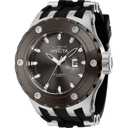 Invicta Men's Watch - Subaqua Date Display Gunmetal Dial Rubber and SS Strap | 38690 ,