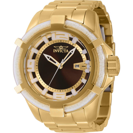 Invicta Men's Watch - ThermoGlow Gold and Brown Dial Steel Bracelet Quartz | 42354 ,