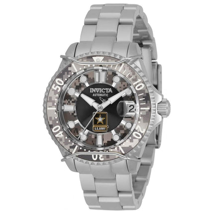 Invicta Men's Watch - U.S. Army Black and Camouflage Dial Silver Tone Bracelet | 31855 ,