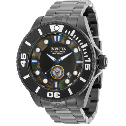 Invicta Men's Watch - U.S. Navy Automatic Black and Camouflage Dial Bracelet | 34772 ,