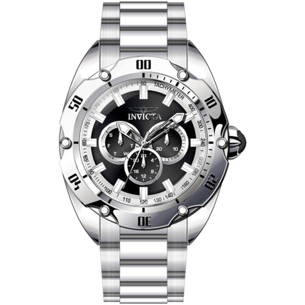 Invicta Men's Watch - Venom Black and Silver Tone Dial Steel Bracelet Quartz | 45729 ,