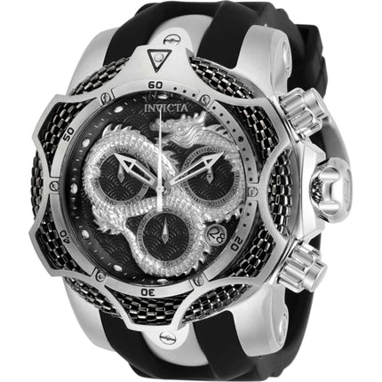 Invicta Men's Watch - Venom Chronograph Gunmetal and Silver Dial Black Strap | 32773 ,