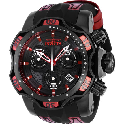 Invicta Men's Watch - Venom Swiss Quartz Chronograph Black and Red Strap | 38717 ,