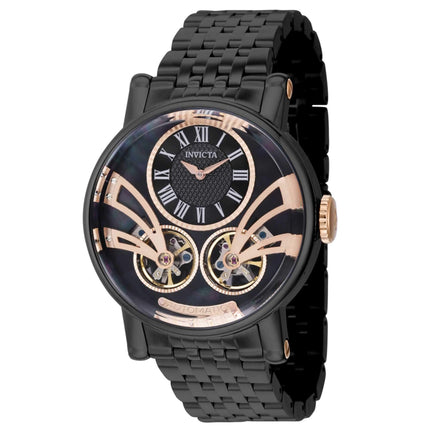 Invicta Men's Watch - Vintage Automatic Mother of Pearl Dial Black Bracelet | 43746 ,