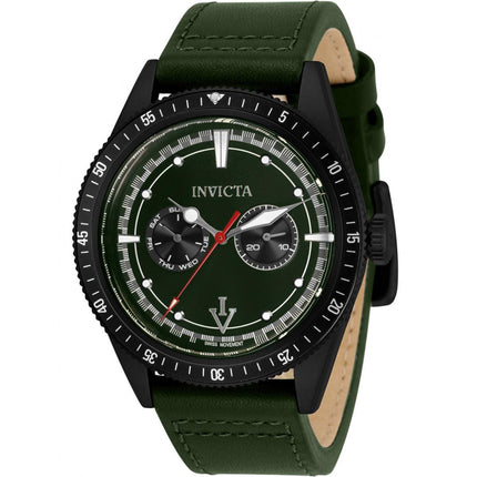 Invicta Men's Watch - Vintage Swiss Quartz Green Dial Strap Rotating Bezel | 33533 ,