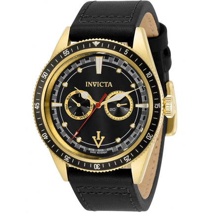 Invicta Men's Watch - Vintage Swiss Quartz Leather Strap Rotating Bezel | 33530 ,