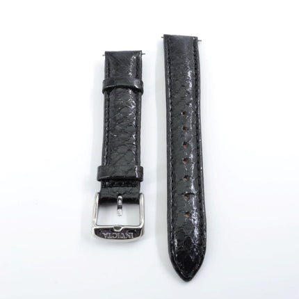 Invicta Unisex Black 16mm Copperhead Leather Band ,