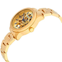 Invicta Vintage Lady Automatic Gold Skeleton Dial Ladies Watch 25751 ,