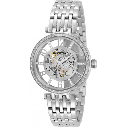 Invicta Women's Automatic Watch - Objet D Art Silver Tone Bracelet | 32294 ,