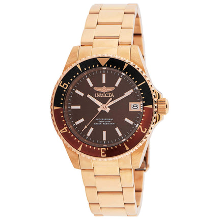 Invicta Women's Automatic Watch - Pro Diver Brown and Black Rotating Bezel | 36810 ,