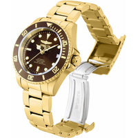 Invicta Women's Automatic Watch - Pro Diver Brown Dial Yellow Gold Bracelet | 35713 ,