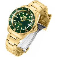 Invicta Women's Automatic Watch - Pro Diver Green Dial Yellow Gold Bracelet | 35712 ,