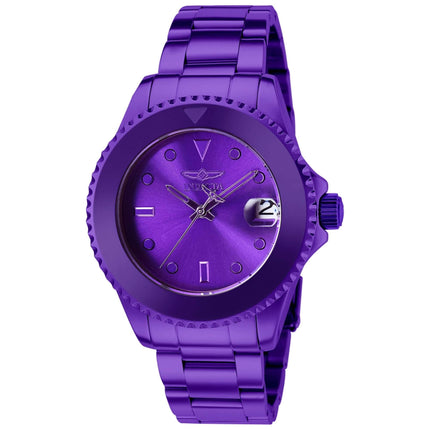 Invicta Women's Automatic Watch - Pro Diver Purple Dial Rotating Bezel Bracelet | 38317 ,