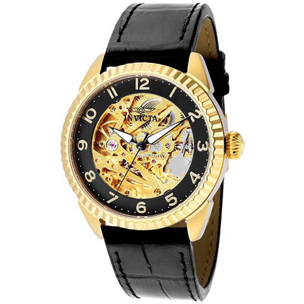 Invicta Women's Automatic Watch - Specialty Black Genuine Leather Strap | 36569 ,