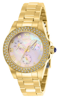 Invicta Women's Bracelet Watch - Angel White Mop Dial Yellow Gold Steel | 28481 ,