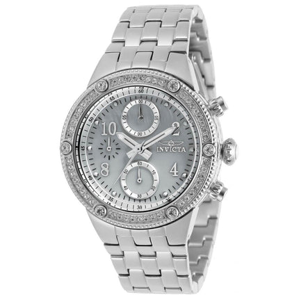 Invicta Women's Chrono Watch - Angel White Oyster Dial Steel Bracelet | 29526 ,