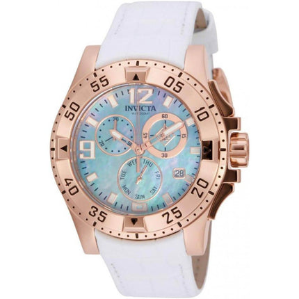 Invicta Women's Chrono Watch - Excursion Rose Gold Tone Case White Strap | 16100 ,