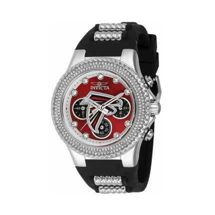 Invicta Women's Chrono Watch - NFL Atlanta Falcons Silver and Black Strap | 42750 ,