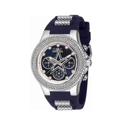 Invicta Women's Chrono Watch - NFL Dallas Cowboys Silver Tone and Blue Strap | 42742 ,