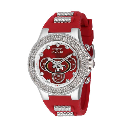 Invicta Women's Chrono Watch - NFL San Francisco 49ers Silver and Red Strap | 42749 ,