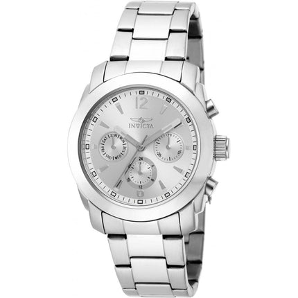 Invicta Women's Chronograph Watch - Angel Silver Tone Dial Bracelet | 17899 ,