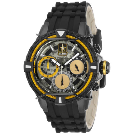 Invicta Women's Chronograph Watch - Army Camouflage Dial Black Rubber Strap | 31850 ,