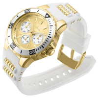 Invicta Women's Chronograph Watch - Aviator White and Yellow Gold Strap | 37317 ,