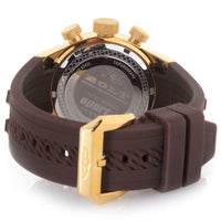 Invicta Women's Chronograph Watch - Bolt Gold Tone Dial Brown Strap | 30493 ,