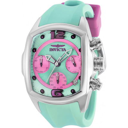 Invicta Women's Chronograph Watch - Lupah Quartz Light Green and Hot Pink Dial | 36968 ,