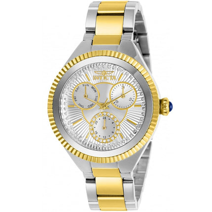 Invicta Women's Crystal Watch - Angel Quartz Silver Dial Two Tone Bracelet | 28350 ,