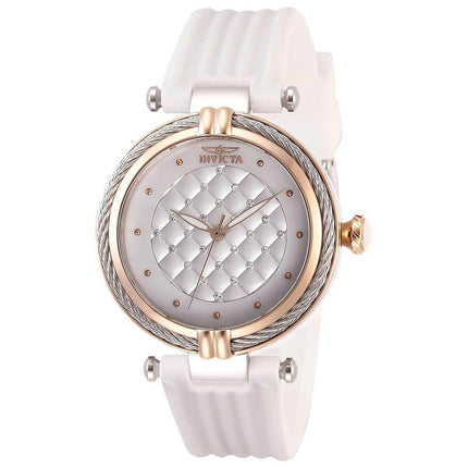 Invicta Women's Crystal Watch - Bolt White MOP Dial Polyurethane Strap | 28954 ,