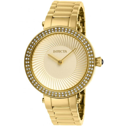 Invicta Women's Crystal Watch - Specialty Gold Tone Dial Bracelet | 27005 ,