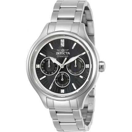 Invicta Women's Diamond Watch - Angel Black Mother of Pearl Dial Bracelet | 30955 ,