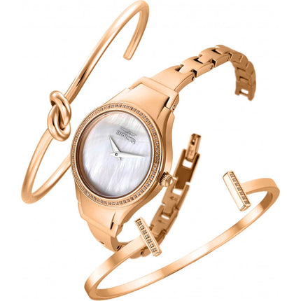 Invicta Women's Diamond Watch - Angel Diamond MOP Dial Rose Gold Bracelet | 28506 ,