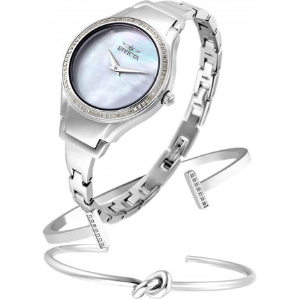 Invicta Women's Diamond Watch - Angel MOP Dial Stainless Steel Bracelet | 28504 ,