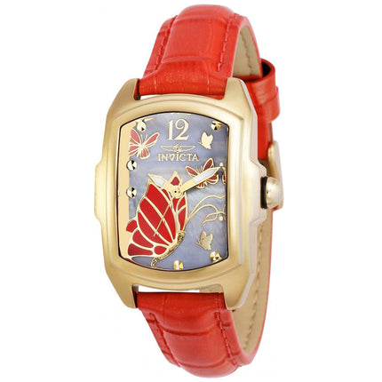 Invicta Women's Japanese Quartz Watch - Lupah Grey Mop Dial Leather Strap | 37118 ,