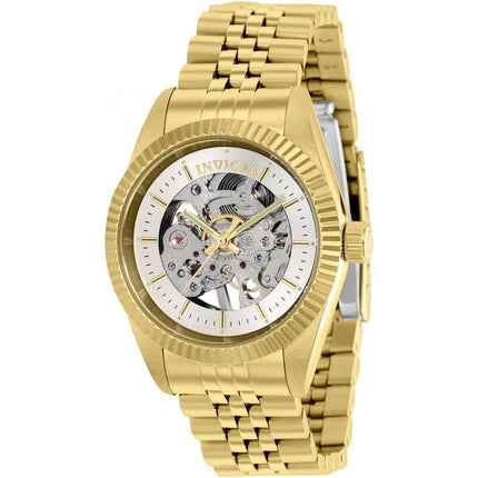 Invicta Women's Mechanical Watch - Specialty Silver Dial Yellow Gold Bracelet | 36451 ,