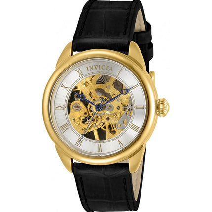 Invicta Women's Mechanical Watch - Specialty Skeleton Dial Black Leather Strap | 31151 ,