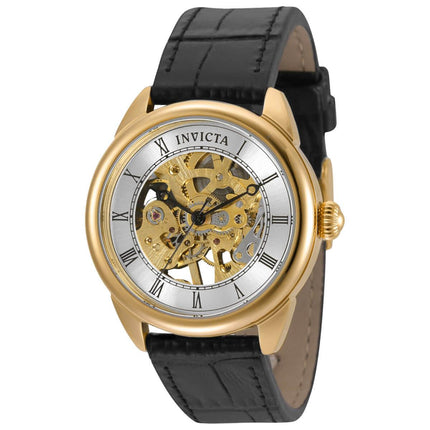 Invicta Women's Mechanical Watch - Specialty Yellow Gold Case Leather Strap | 35833 ,
