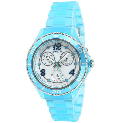 Invicta Women's Quartz Watch - Anatomic White Oyster Dial Blue Bracelet | 30366 ,