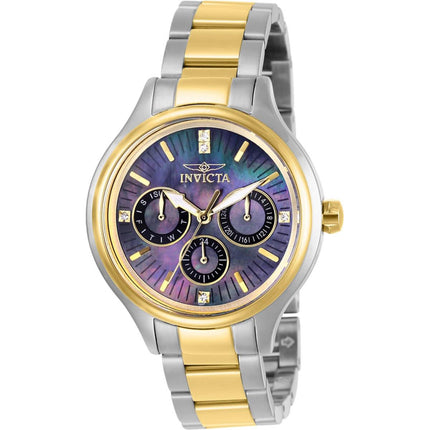 Invicta Women's Quartz Watch - Angel Black MOP Dial Two Tone Bracelet | 28737 ,