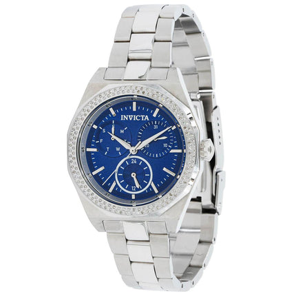 Invicta Women's Quartz Watch - Angel Blue Dial Diamond Bezel Bracelet | 38555 ,