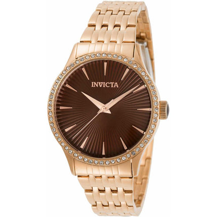 Invicta Women's Quartz Watch - Angel Brown Dial Rose Gold Bracelet Crystal | 31949 ,