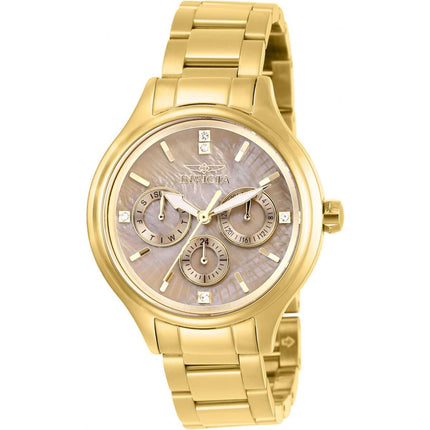 Invicta Women's Quartz Watch - Angel Brown MOP Dial Yellow Gold Bracelet | 28736 ,