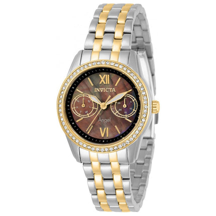 Invicta Women's Quartz Watch - Angel Brown Mother of Pearl Dial Two Tone Case | 31382 ,